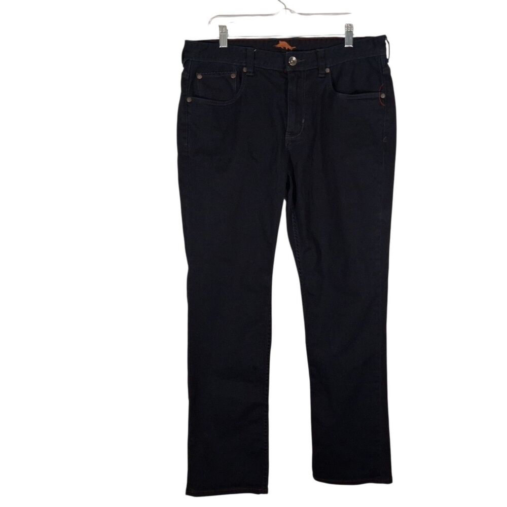 Tommy Bahama jeans mens 34x30 blue denim straight leg dark wash stretch fish